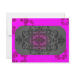 Fuschia and Grey Modern Response Card
