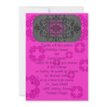 Fuschia and Grey Wedding Invitations