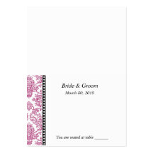 Fuschia épousant Placecards Modèles De Cartes De Visite