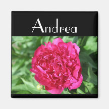 Fuschia Peony - Customized Refrigerator Magnet