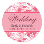 Fuschia Sunflowers Wedding Invitation Seal