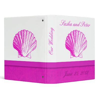 Fuscia Shell Wedding Planner 3 Ring Binder by OddballAffairs
