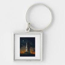 Fusée Saturn v Sur la plate-forme de lancement Porte-clefs
