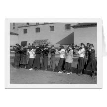 Fusil Team, 1916 de filles Carte De Vœux