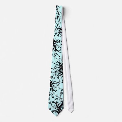 Fusion - black & aqua tie by seabunky