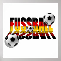 Fussball 2010 Deutsche flagge football gifts Posters