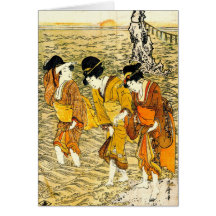 Futamigaura Beach 1801 Greeting Cards