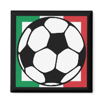 futbol. italia square. magnets