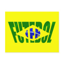 Futebol Brasil Bandeira Brazilian flag Futebol Post Card