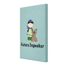 futur dogwalker (garçon) impression sur toile