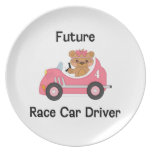 Futur pilote de voiture de course (fille) assiettes