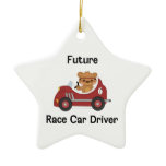 Futur pilote de voiture de course (garçon) ornements