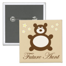 Futur Pin de tante baby shower Badge Avec Épingle