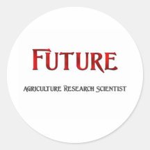 Futur scientifique de recherches d'agriculture autocollants ronds