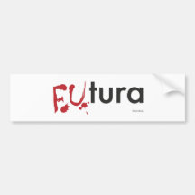 Futura - Blood dripping Font - Happy Halloween Bumper Stickers