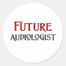 Future Audiologist Round Stickers