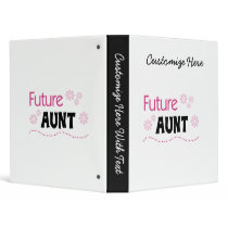 Future Aunt Black and Pink T-shirts and Gifts Binders