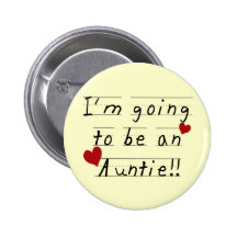 Future Auntie Kid Print Tshirts and Gifts Button