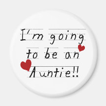 Future Auntie Kid Print Tshirts and Gifts Fridge Magnets