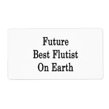 Future Best Flutist On Earth Custom Shipping Label