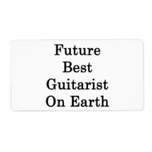 Future Best Guitarist On Earth Personalised Shipping Label