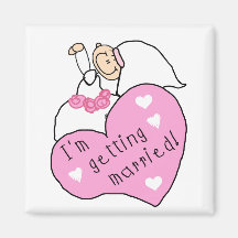 Future Bride with Heart Tshirts and Gifts Magnets
