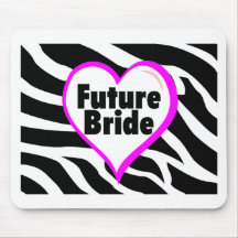 Future Bride (Zebra Stripes) Mouse Pads