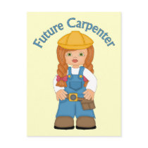 Future Carpenter Construction Worker- GIRLS Postcard