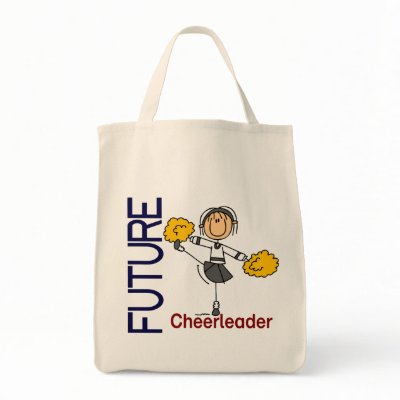 Future Cheerleader Stick Figure Tote Bag by stickfiguretown