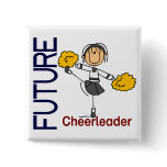 Future Cheerleader Stick Figure Pinback Button