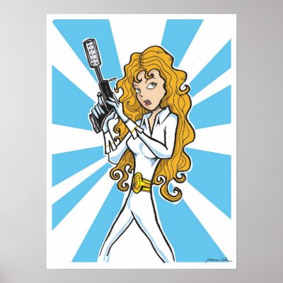 Future Chick Print by jawboneradio
