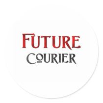 Future Courier Round Sticker