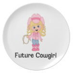 Future cow-girl assiettes