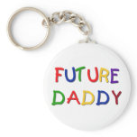 Future Daddy Primary Colors Tshirts and Gifts Keychain