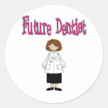 Future Dentist Round Stickers