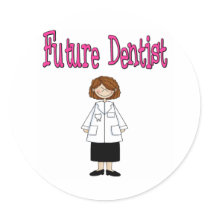 Future Dentist Round Stickers