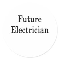 Future Electrician Round Sticker