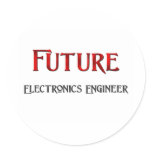 Future Electronics Engineer Round Sticker