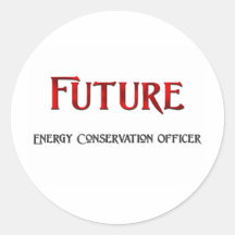 Future Energy Conservation Officer Round Sticker