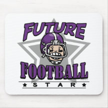 Future Football Star Purple Helmet Mouse Pads