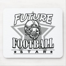 Future Football Star White Helmet Mouse Pads