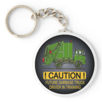 Future Garbage Truck Green Driver Key Chain