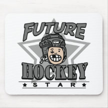 Future Hockey Star Black Helmet Mouse Pads