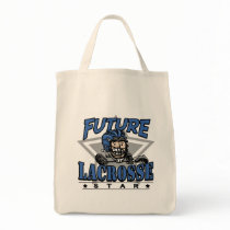 Future Lacrosse Star Blue Helmet Tote Bag