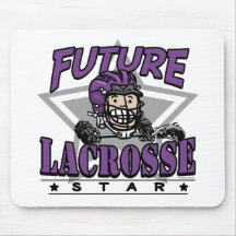 Future Lacrosse Star Purple Helmet Mouse Pad