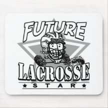 Future Lacrosse Star White Helmet Mouse Pads