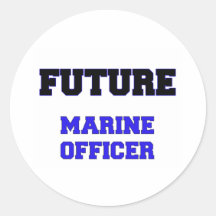 Future Marine Officer Round Sticker