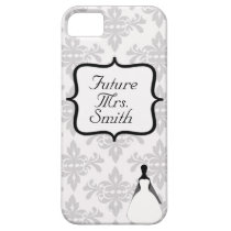 Future Mme cas de damassé blanche de l'iPhone 5 coques case-mate