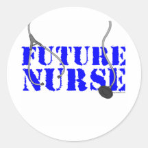 Future Nurse Round Stickers