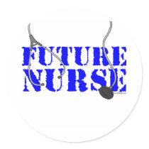 Future Nurse Round Stickers